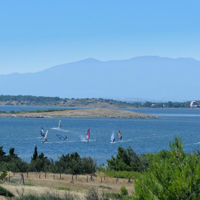 Spot Le Goulet Leucate windsurf sur l'étang