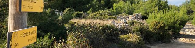 Sentier de randonnée balisé - Plateau de Leucate