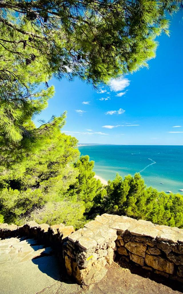 Photo de La Franqui depuis la Falaise de Leucate