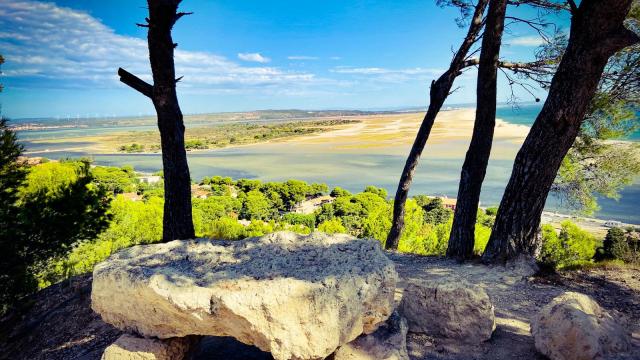 Photo de la plage des Coussoules depuis la Falaise de Leucate