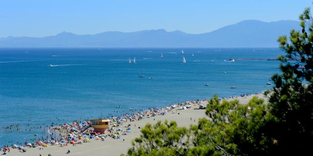 Photo de Leucate Plage depuis la falaise