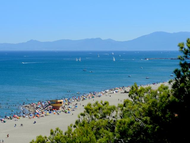 Photo de Leucate Plage depuis la falaise