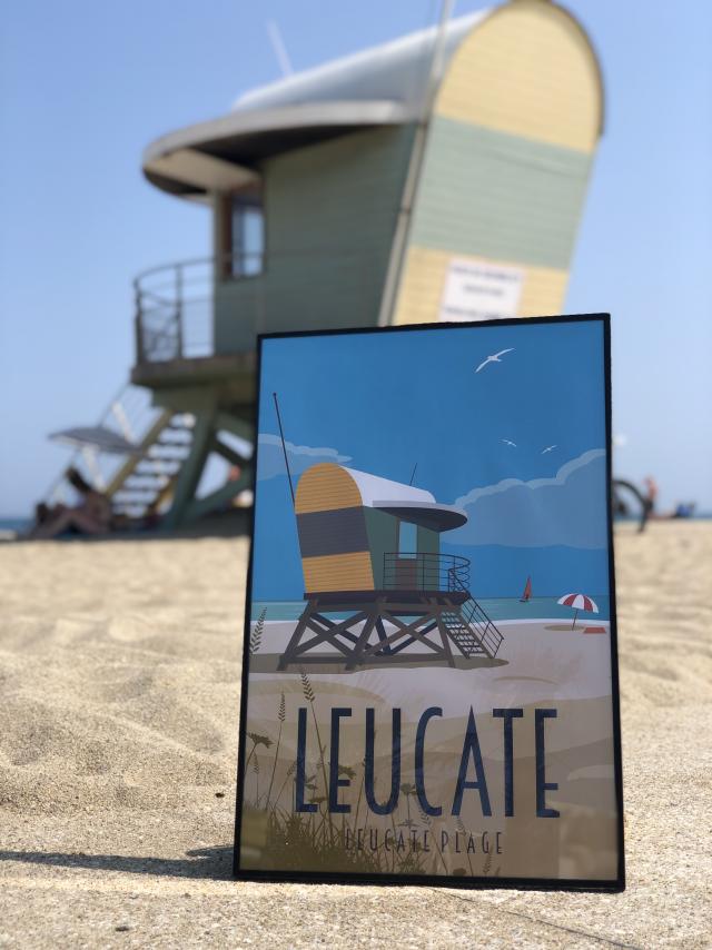 Affiche Leucate Plage